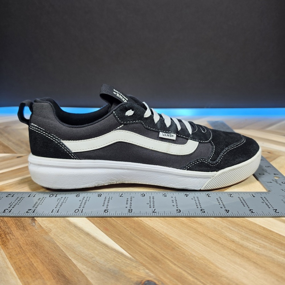 Vans Range EXP Mens Size 11.5 Black White Suede Lace Up Casual Skate Sneakers - Picture 12 of 13